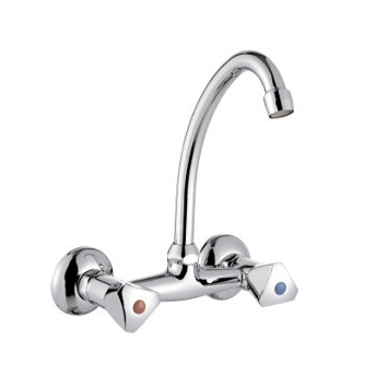 Double Handle Wall Mounted Kitchen Mixer