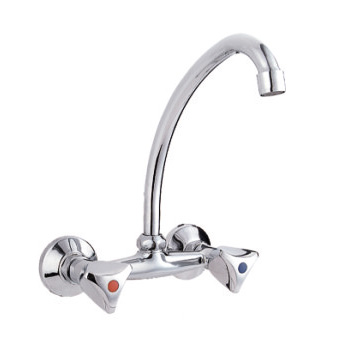 Double Handle Wall Mounted Kitchen Mixer