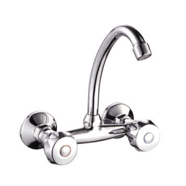 Double Handle Wall Mounted Kitchen Mixer